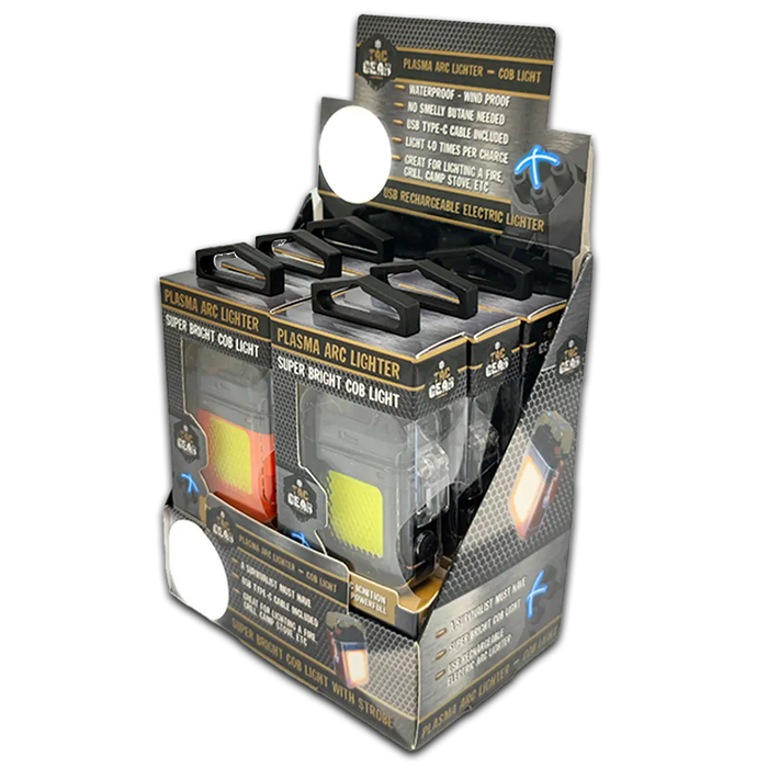 Electric Arch Lighter with COB Light - 6 Pieces Per Retail Ready Display 23847 TAC GEAR