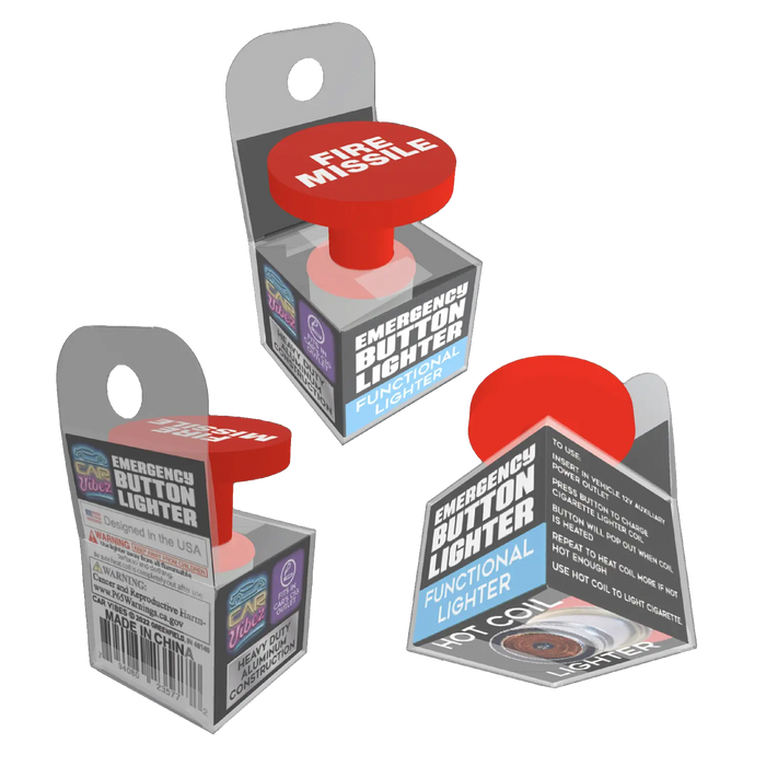 Electric Coil Button Lighter - 12 Pieces Per Retail Ready Display 23577 CAR VIBEZ