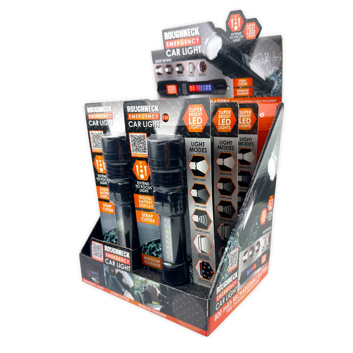 Emergency Car Light Multi Tool - 6 Pieces Per Retail Ready Display 25493 ROUGHNECK