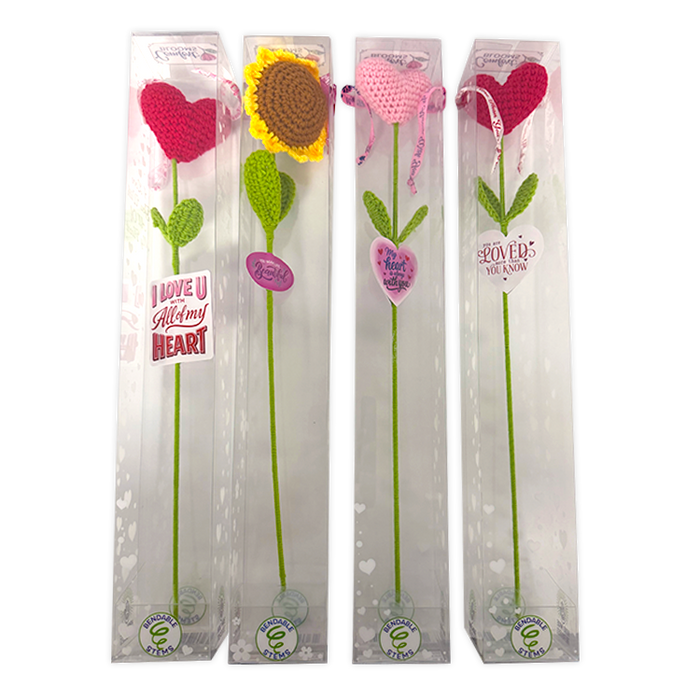 Emotional Support Crochet Comfort Blooms - 12 Pieces Per Retail Ready Display 26610