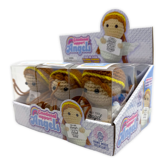 Emotional Support Keepsake Crochet Plush Angels - 6 Pieces Per Retail Ready Display 26440