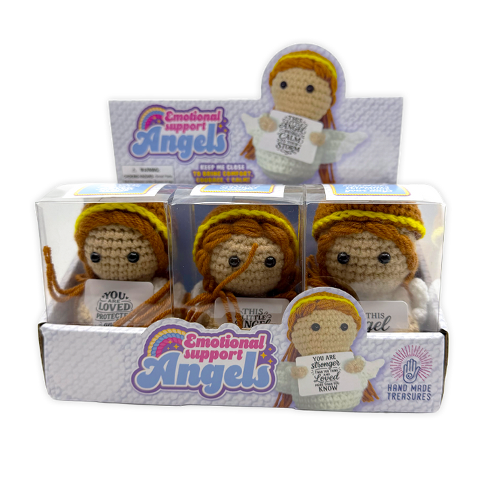 Emotional Support Keepsake Crochet Plush Angels - 6 Pieces Per Retail Ready Display 26440