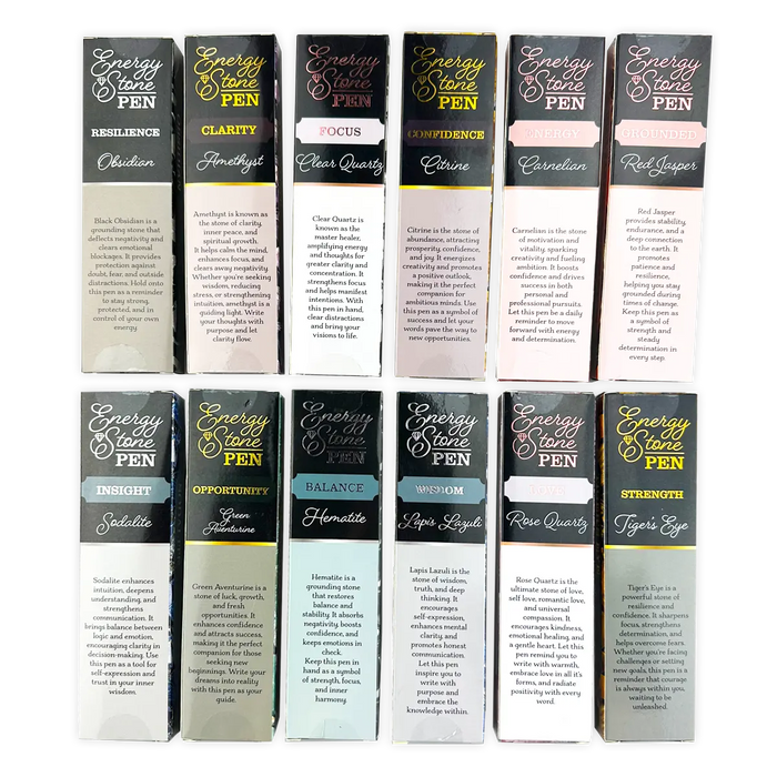 Energy Stone Pen - 12 Pieces Per Display 25920 NOVELTY INC