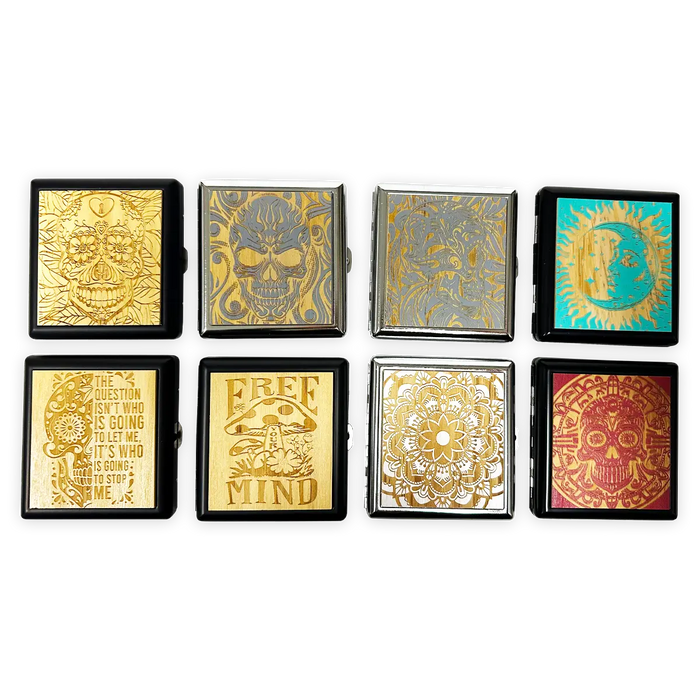 Engraved Wood Cigarette Case - 8 Pieces Per Retail Ready Display 25283 SMOKEZILLA
