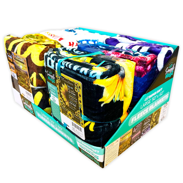 Family Printed Blanket - 6 Pieces Per Retail Ready Display 24430 KIPP BROTHERS
