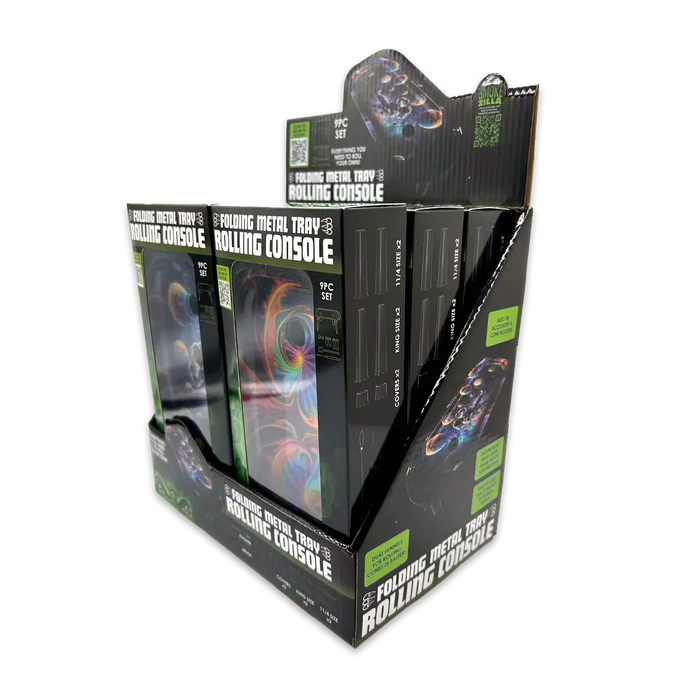 Folding Metal Tray Rolling Console - 6 Pieces Per Retail Ready Display 25267 SMOKEZILLA