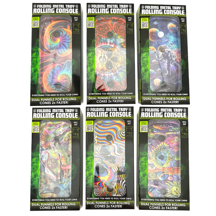 Folding Metal Tray Rolling Console - 6 Pieces Per Retail Ready Display 25267 SMOKEZILLA