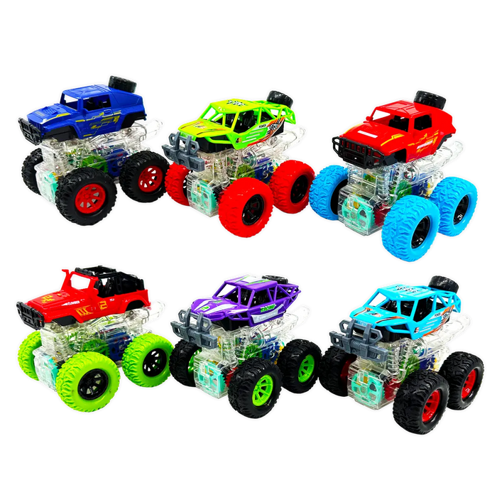Friction Toy Car Light Up Jumbo Assortment - 6 Pieces Per Display 25030 KIPP BROTHERS