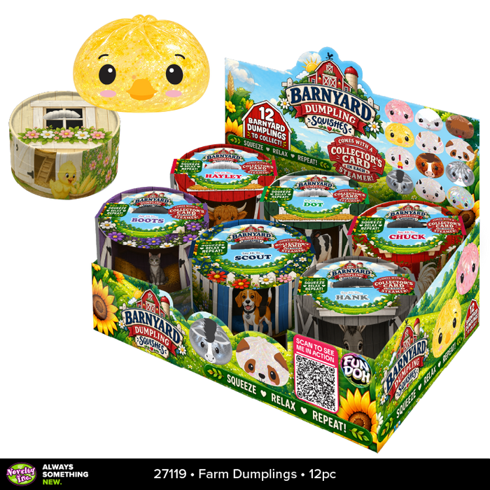 Fun Doh™ Barnyard Jelly Dumpling Squishies - 12 Pieces Per Retail Display 27119