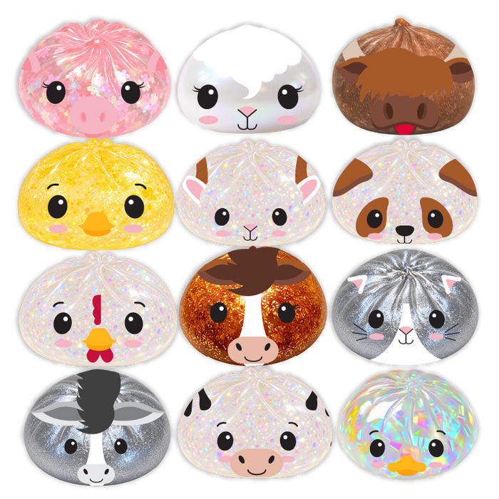 Fun Doh™ Barnyard Jelly Dumpling Squishies - 12 Pieces Per Retail Display 27119