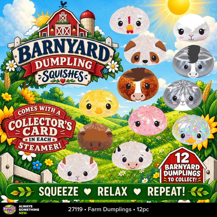 Fun Doh™ Barnyard Jelly Dumpling Squishies - 12 Pieces Per Retail Display 27119