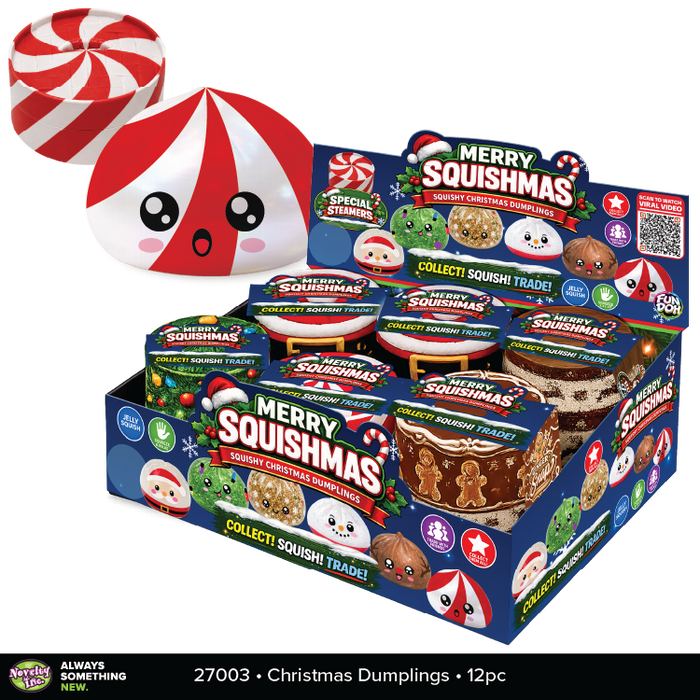 Fun Doh™ Merry Squishmas Squishy Christmas Jelly Dumplings - 12 Pieces Per Retail Ready Display 27003