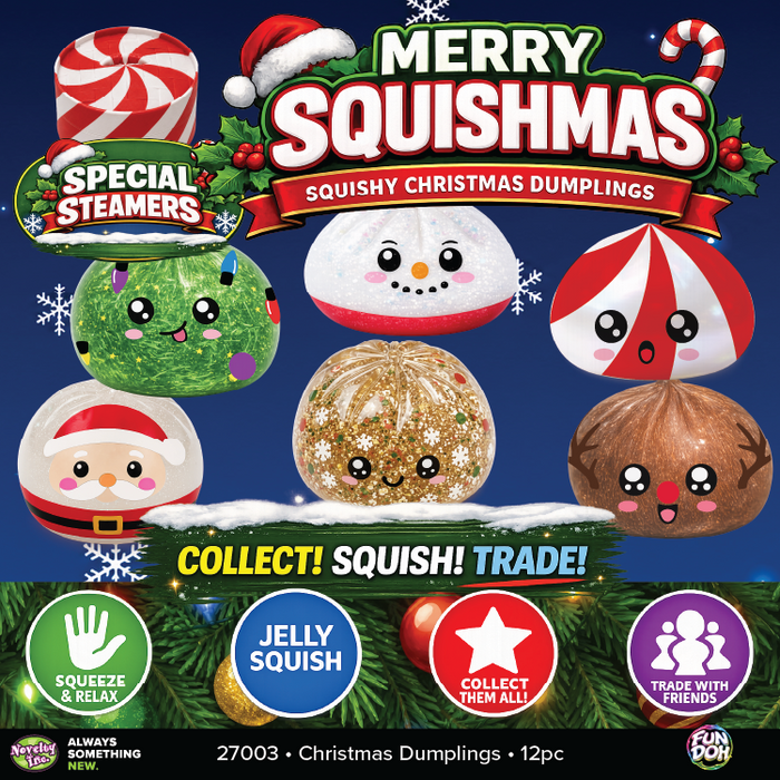 Fun Doh™ Merry Squishmas Squishy Christmas Jelly Dumplings - 12 Pieces Per Retail Ready Display 27003