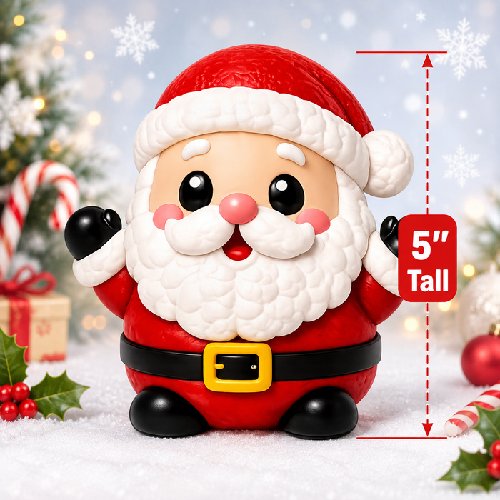 Fun Doh™ Squishmas Mega Slow Rise Foam Squishy Toy Christmas Characters - 8 Pieces Per Retail Ready Display 26923