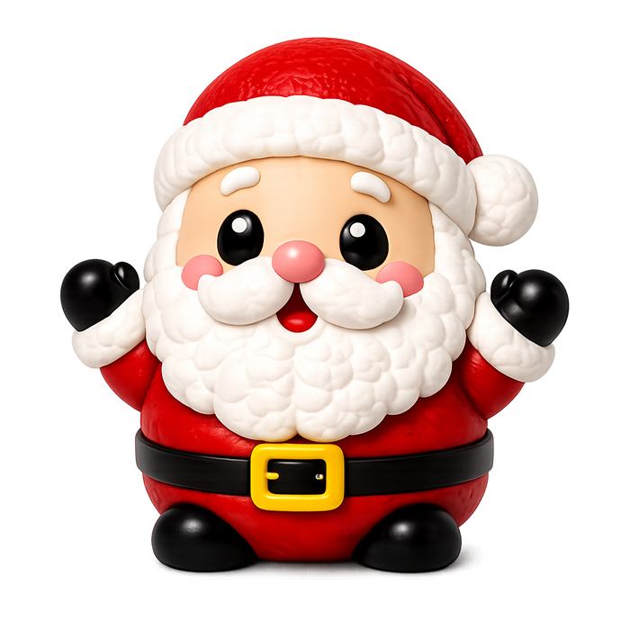 Fun Doh™ Squishmas Mega Slow Rise Foam Squishy Toy Christmas Characters - 8 Pieces Per Retail Ready Display 26923