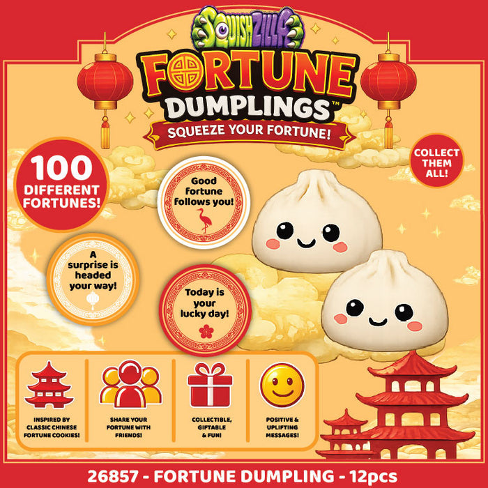 Fun Doh™ SquishZilla™ Fortune Cookie Jelly Dumpling Toy - 12 Pieces Per Retail Ready Display 26857