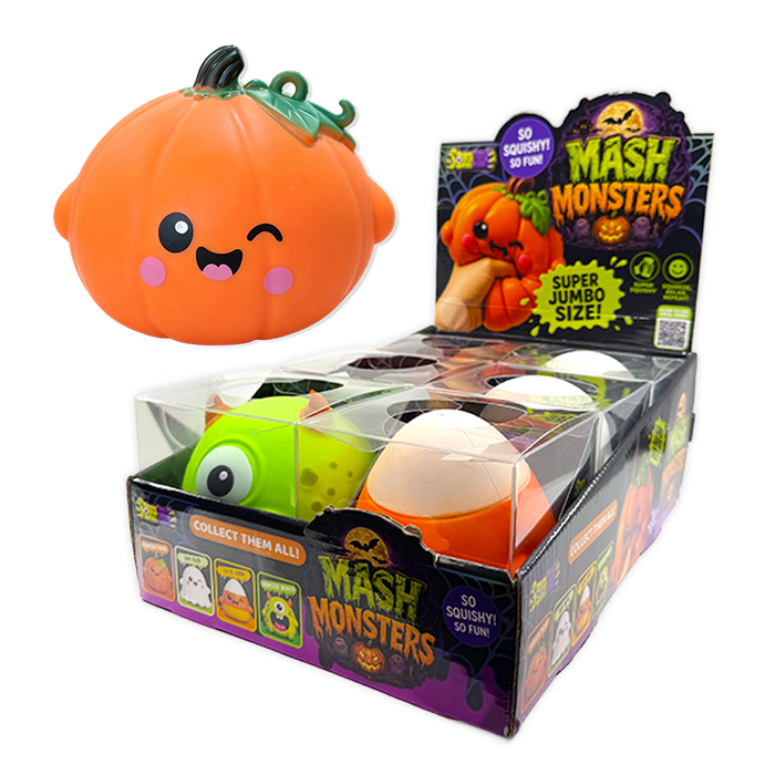 Fun Doh™ SquishZilla™ Jumbo Mega Slow Rise Foam Mash Monsters Squishy Toy - 6 Pieces Per Retail Ready Display 26863