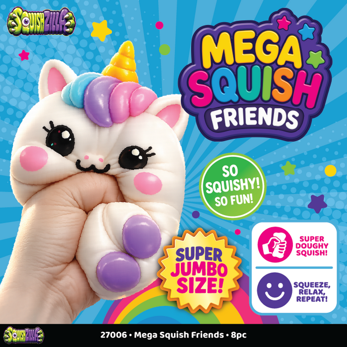 Fun Doh™ SquishZilla™ Mega Stretchy Squishy Friends Toy - 8 Pieces Per Retail Ready Display 27006