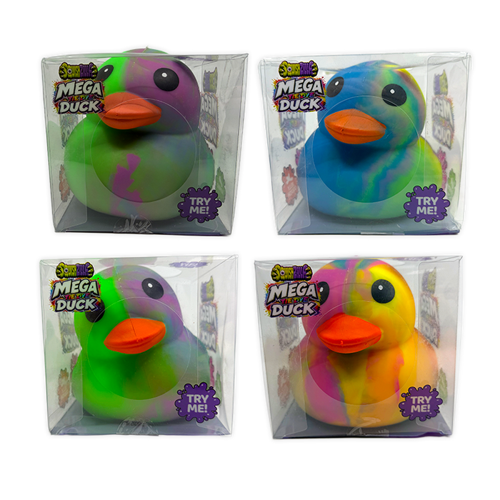 Fun Doh™ SquishZilla™ Mega Stretchy Squishy Tie Dye Duck - 8 Pieces Per Retail Ready Display 26811