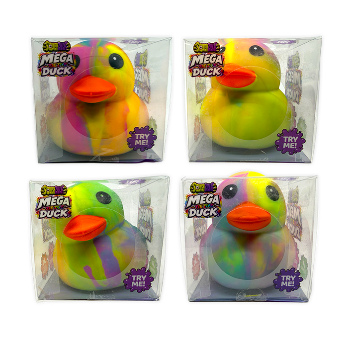 Fun Doh™ SquishZilla™ Mega Stretchy Squishy Tie Dye Duck - 8 Pieces Per Retail Ready Display 26811