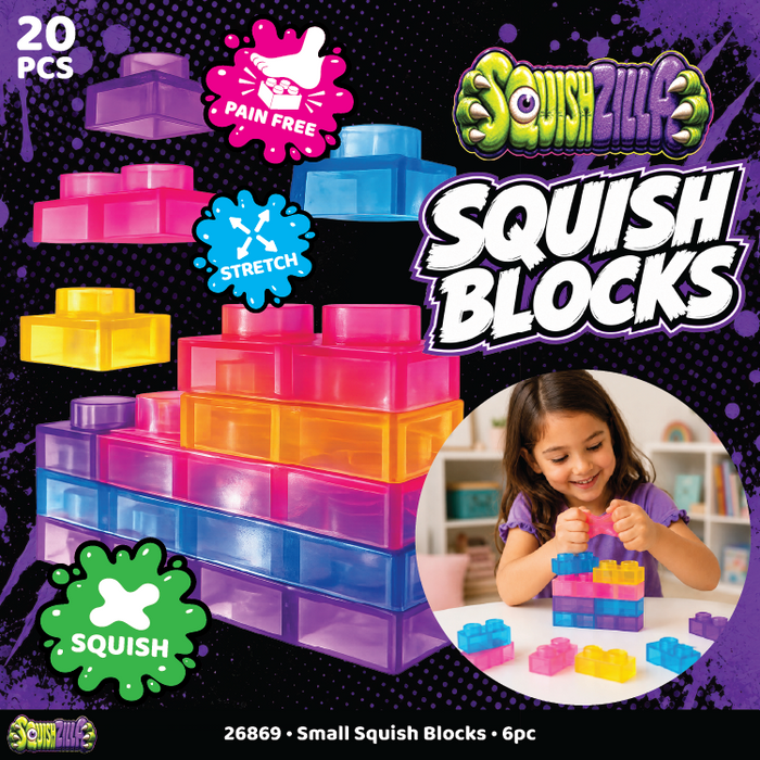 Fun Doh™ SquishZilla™ Small Squish Blocks - 6 Pieces Per Retail Ready Display 26869