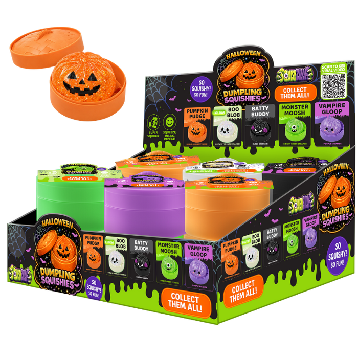 Fun Doh™ SquishZilla™ Spooky Steamers Jelly Dumpling Toy - 12 Pieces Per Retail Ready Display 26858