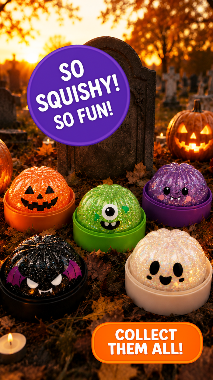 Fun Doh™ SquishZilla™ Spooky Steamers Jelly Dumpling Toy - 12 Pieces Per Retail Ready Display 26858