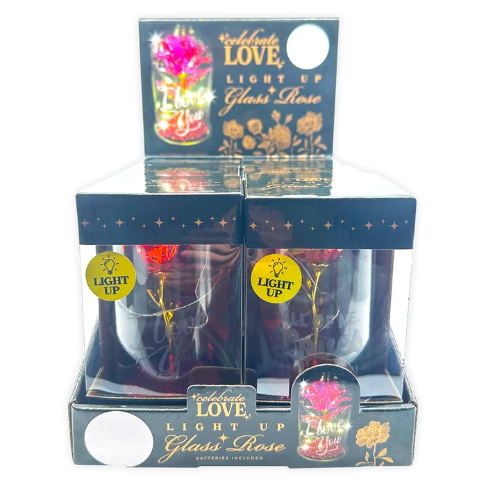 Glass Dome Rose Keepsake - 6 Pieces Per Retail Ready Display 24544 NOVELTY INC