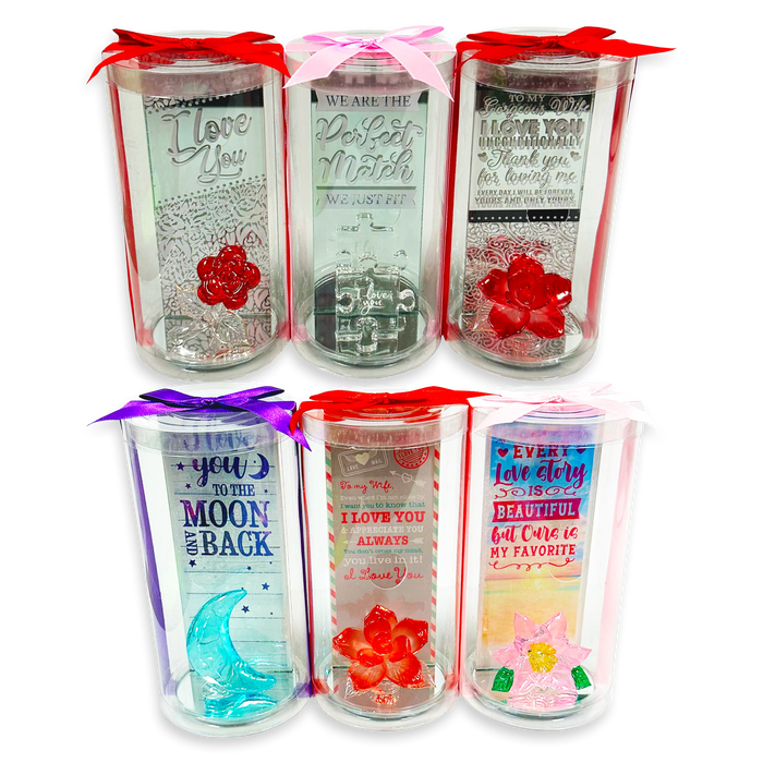 Glass Rose Keepsake - 6 Pieces Per Retail Ready Display 23739 NOVELTY INC