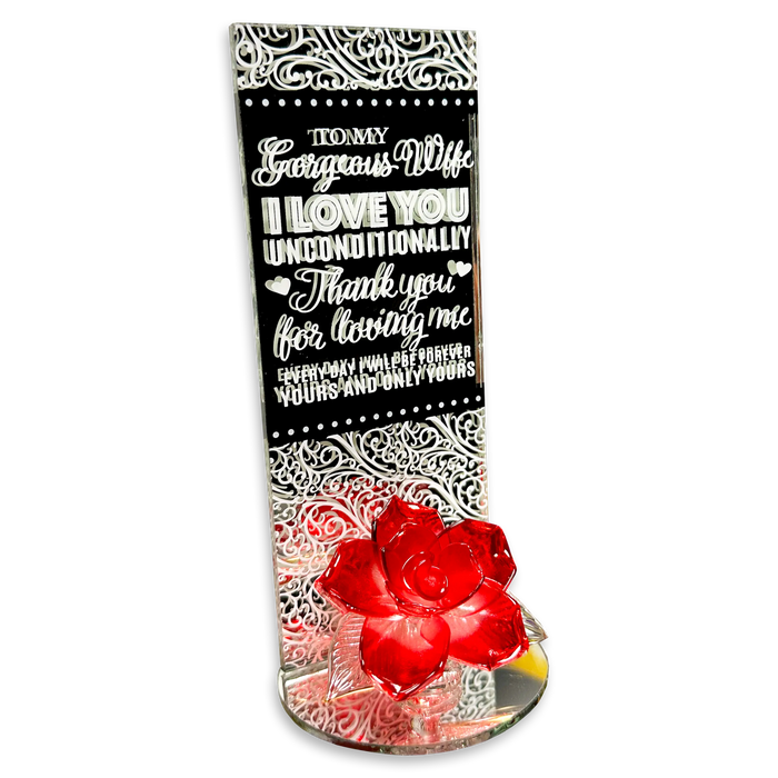 Glass Rose Keepsake - 6 Pieces Per Retail Ready Display 23739 NOVELTY INC