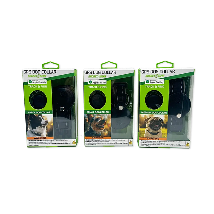 GPS Dog Collar Tracker Apple Find My™ Compatible - 6 Pieces Per Retail Ready Display 25750 GADGET GEAR