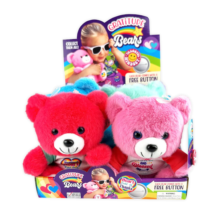 Gratitude Plush Bear - 6 Pieces Per Retail Ready Display 25917 KIPP BROTHERS