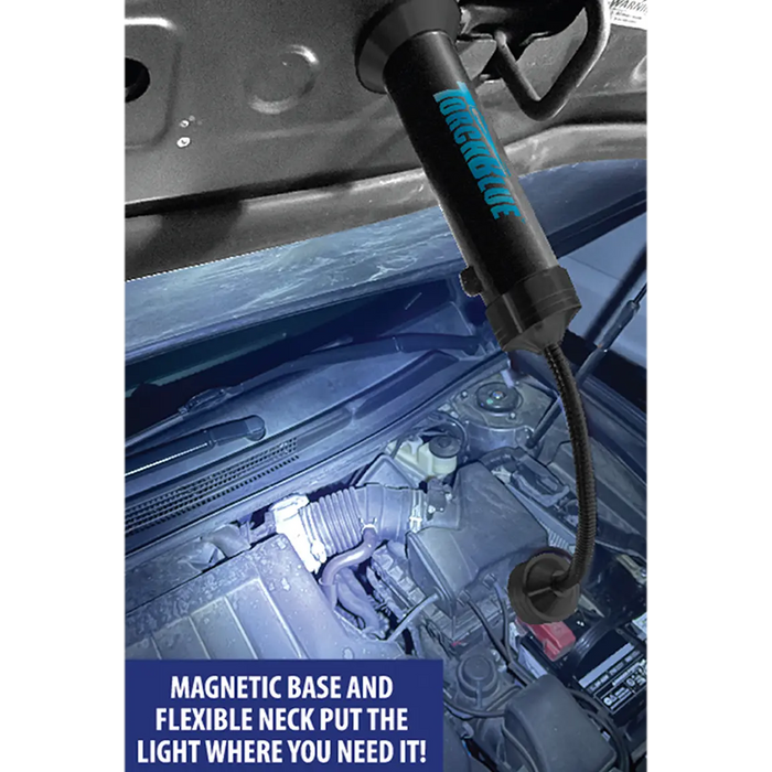 Grill LED Flashlight Matte Finish with Magnetic Stand - 6 Pieces Per Retail Ready Display 24969 TORCH BLUE