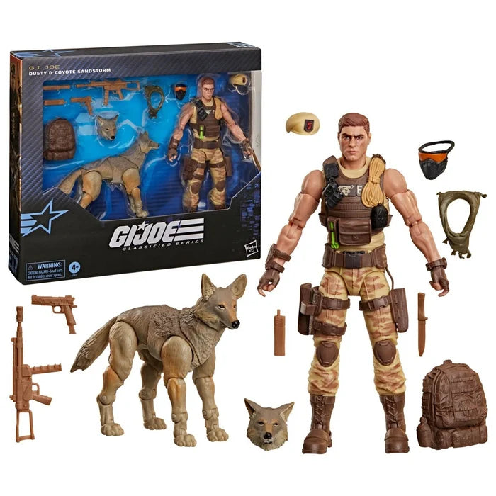 Hasbro GI Joe Classified Series Dusty & Coyote Sandstorm Figure and Pet PRE SALE (October 2026)