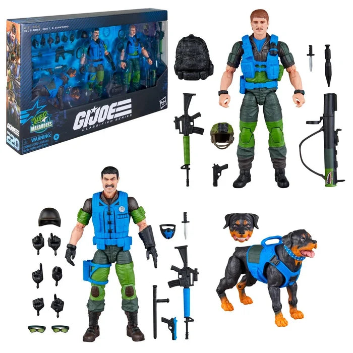 Hasbro GI Joe Classified Series Mad Marauders Footloose, Mutt & Junkyard PRE SALE (October 2026)