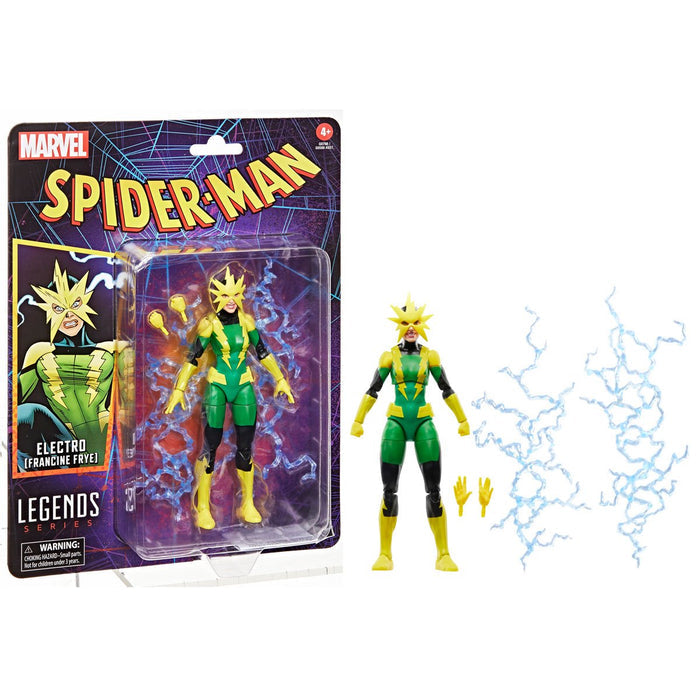 Hasbro Marvel Legends Retro Cardback Spider-Man Electro (Francine Frye)