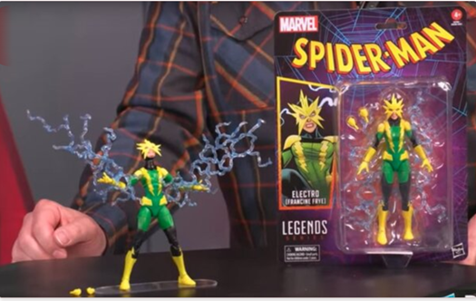 Hasbro Marvel Legends Retro Cardback Spider-Man Electro (Francine Frye)