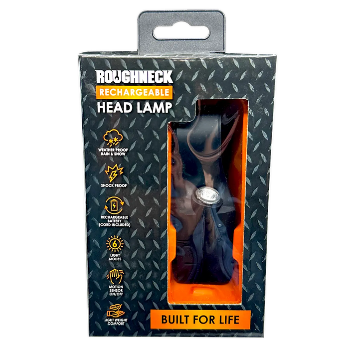 Headlamp Flashlight with Motion Sensor - 4 Pieces Per Retail Ready Display 41671 ROUGHNECK