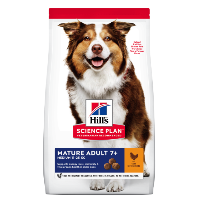 Hill's Science Plan Chicken Medium Adult 7+ Dog Food 12kg