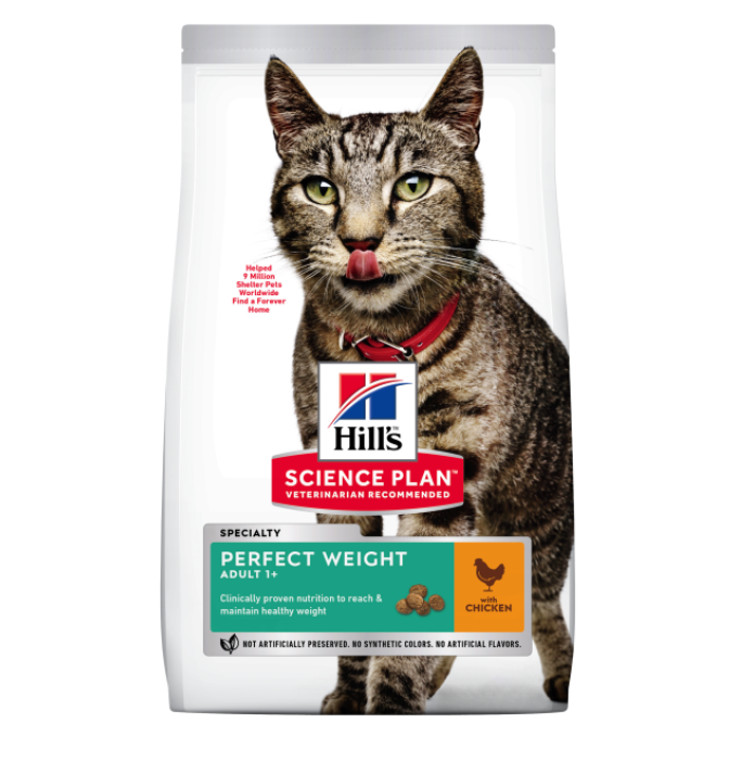Hill's Science Plan Perfect Weight Chicken Adult Cat Food 1.5kg