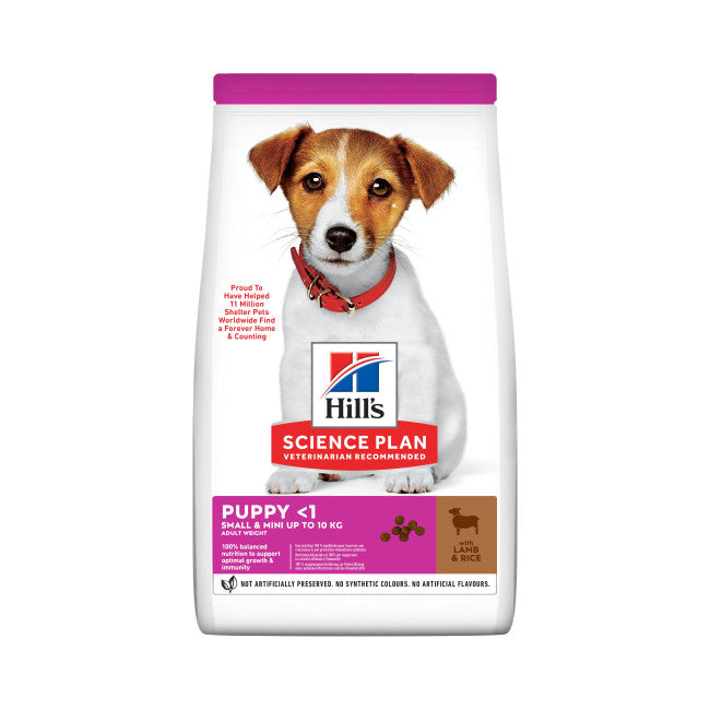 Hills science plan small and mini puppy 3kg lamb