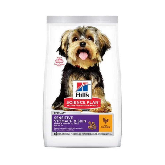 Hills science plan small and mini sensitive skin and stomach 1.5kg