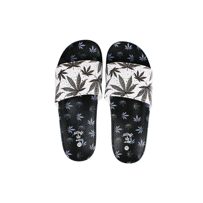 Himpy Slides - Mens White Buffalo Black Sandal - 1 Pair Per Pack ALL STUFF 420