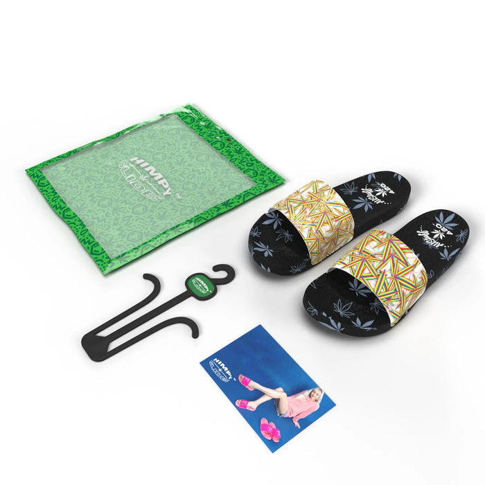 Himpy Slides - Womens Pineapple Express Black Sandal - 1 Pair Per Pack ALL STUFF 420