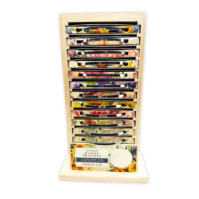 Inspirational Bangle Bracelet - 12 Pieces Per Retail Ready Display 24352 NOVELTY INC