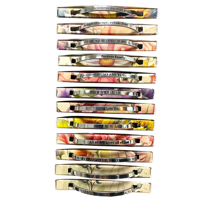 Inspirational Bangle Bracelet - 12 Pieces Per Retail Ready Display 24352 NOVELTY INC