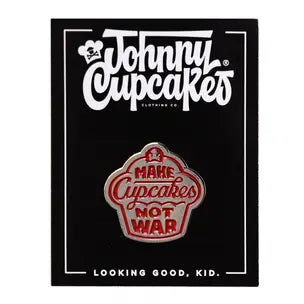 Johnny Cupcakes "Make Cupcakes Not War" Pin