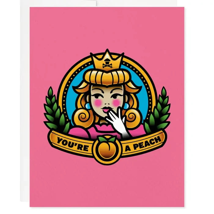 Johnny Cupcakes "You're a Peach" Thank You/Friendship Card