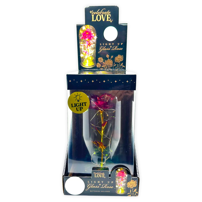 Jumbo Rose Glass Keepsake - 2 Pieces Per Retail Ready Display 24546 KIPP BROTHERS