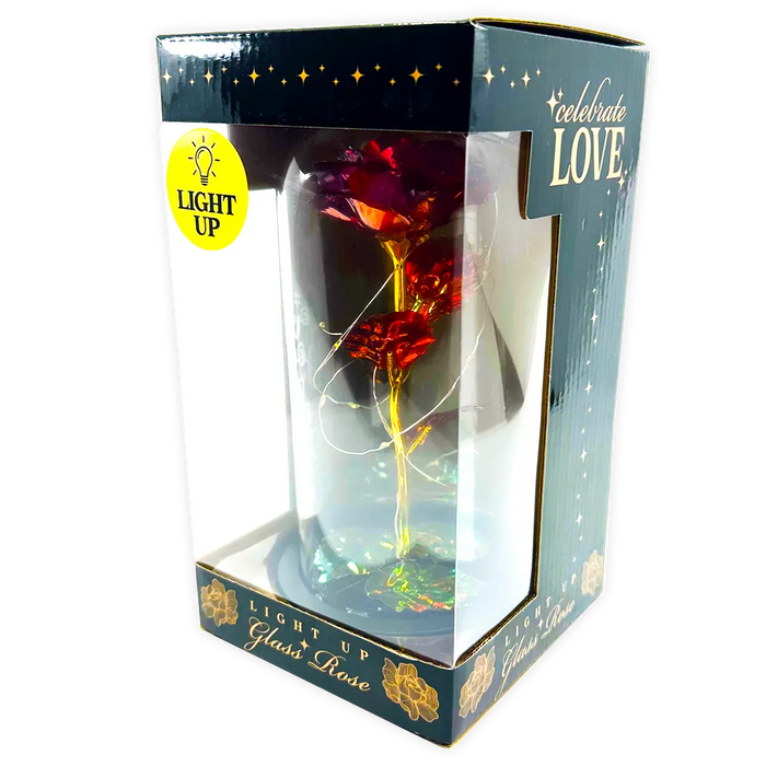 Jumbo Rose Glass Keepsake - 2 Pieces Per Retail Ready Display 24546 KIPP BROTHERS